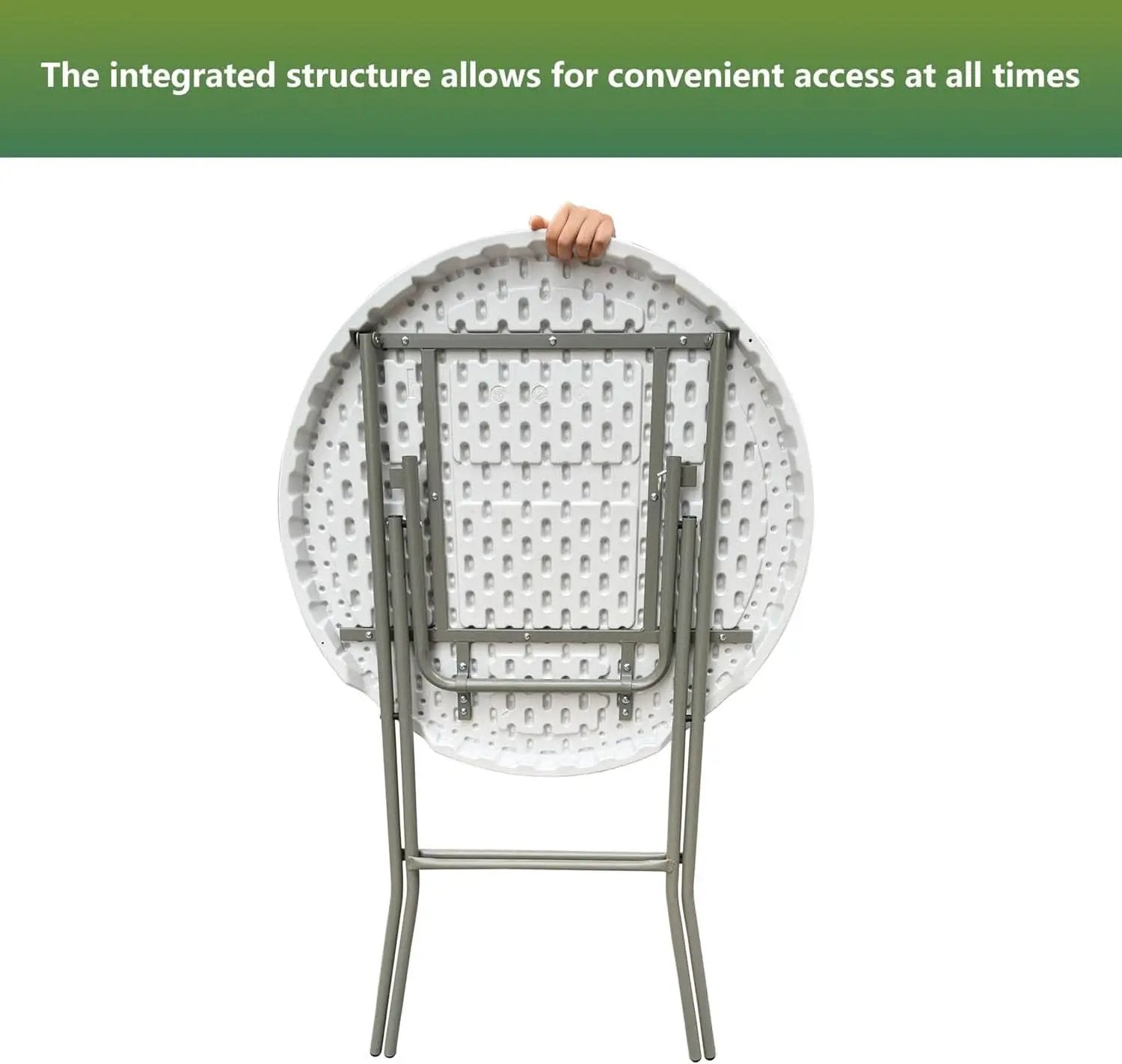 32 Inch White Ultra light weight Folding Table Outdoor from PriceLows™