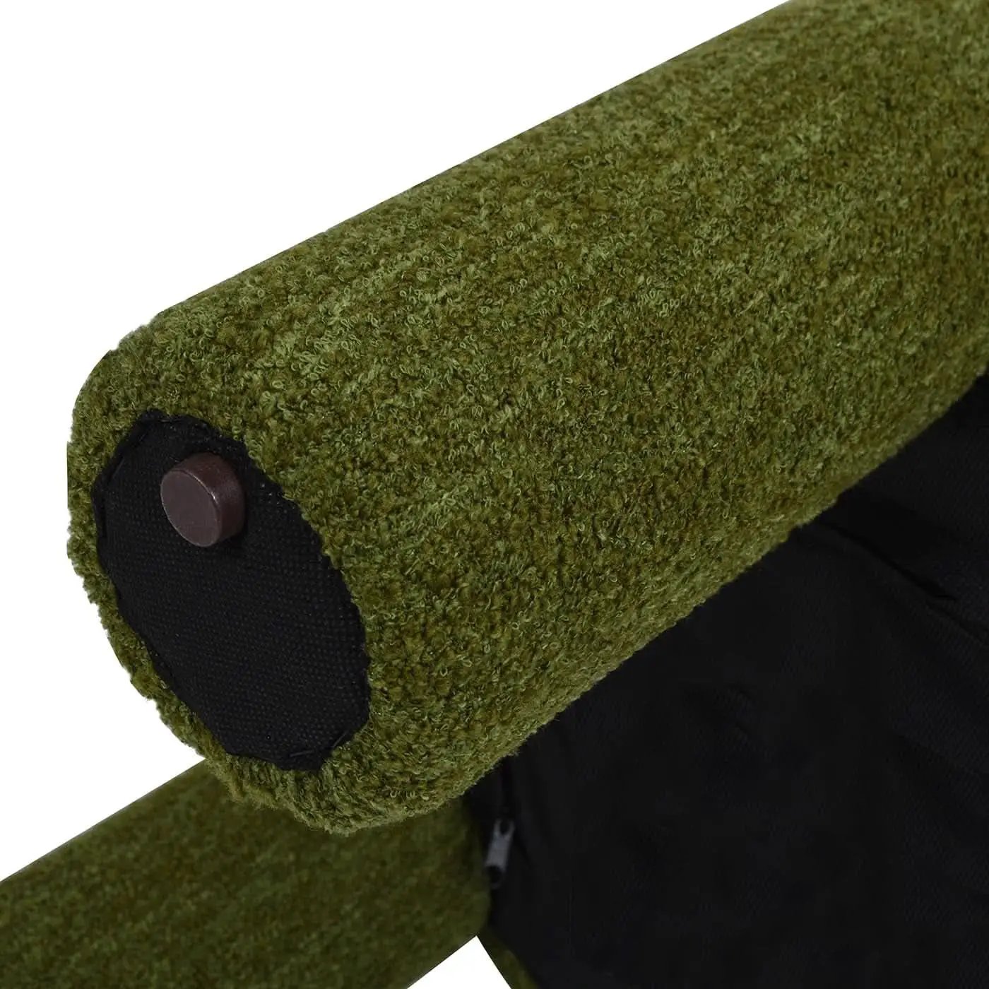 Hugo Twenty Point FiveInch Rounded Moss Green Ottoman from PriceLows™