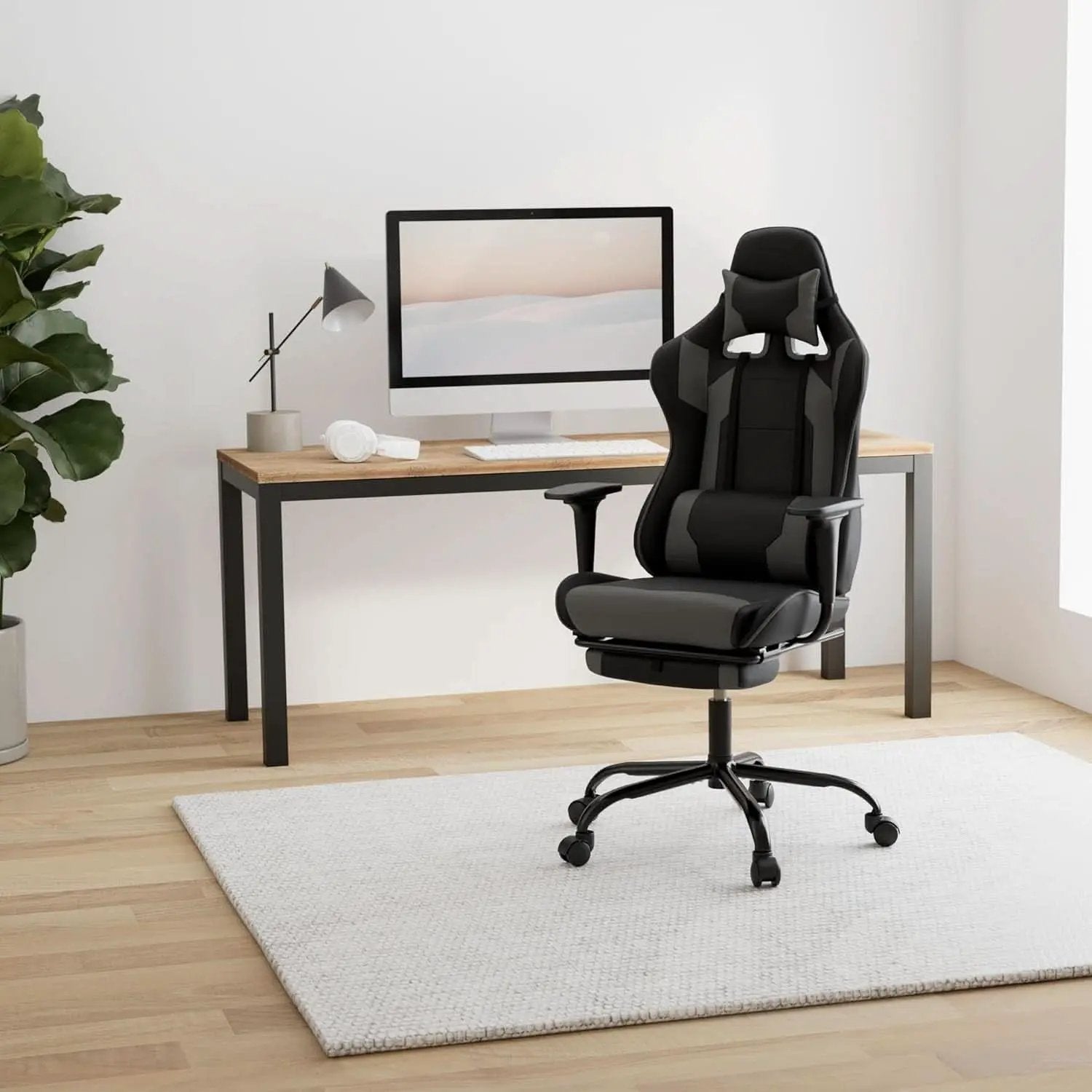 High Back Ergonomic Office Chair With Lumbar Support Grey from PriceLows™