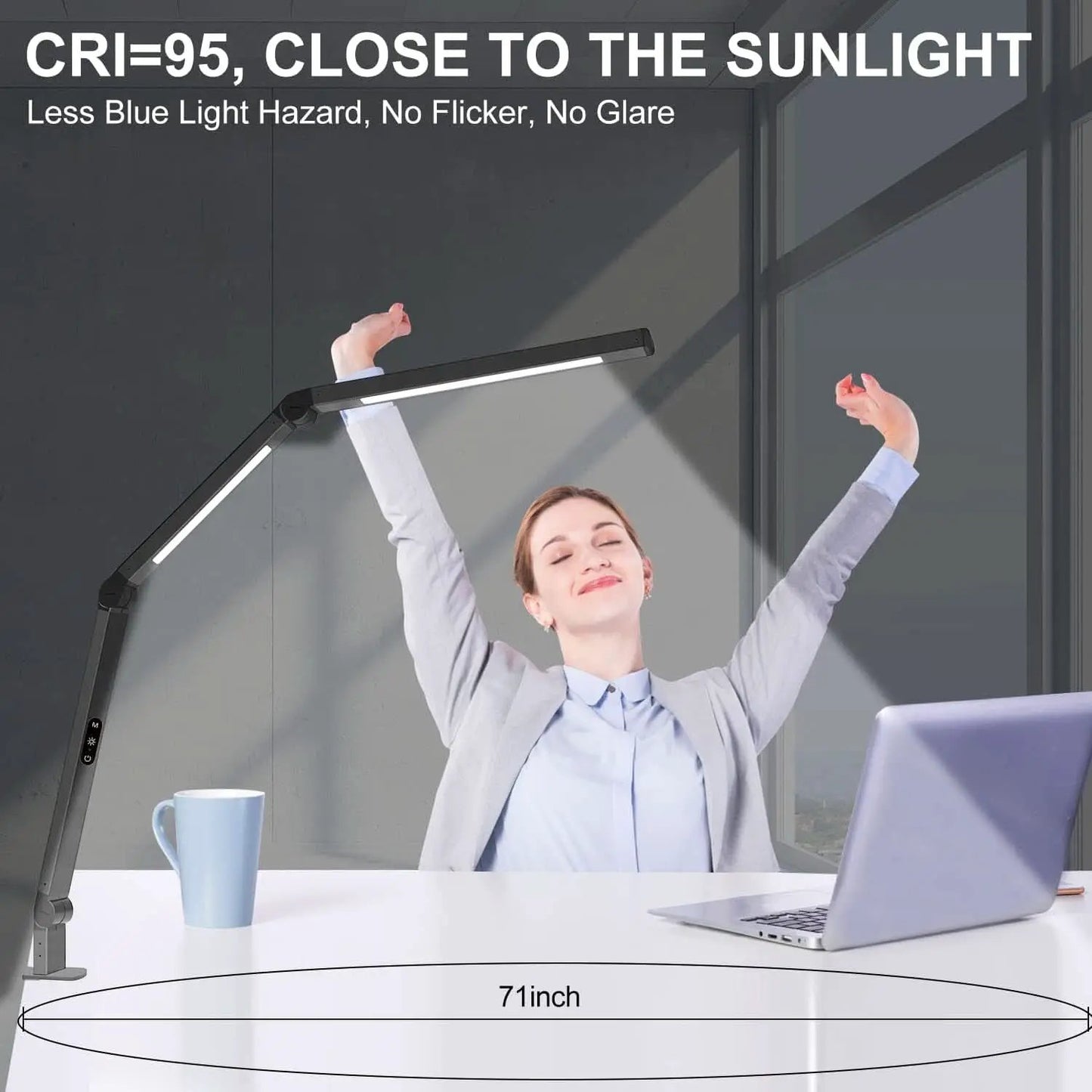 LED Desk Lamp With Clamp And Swing Arm 4 CCT Modes from PriceLows™
