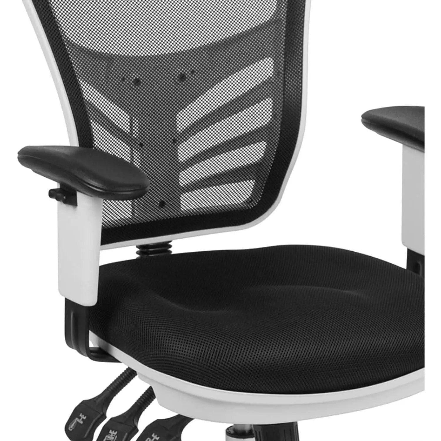 Black Mesh Executive Office Chair With Adjustable Arms from PriceLows™
