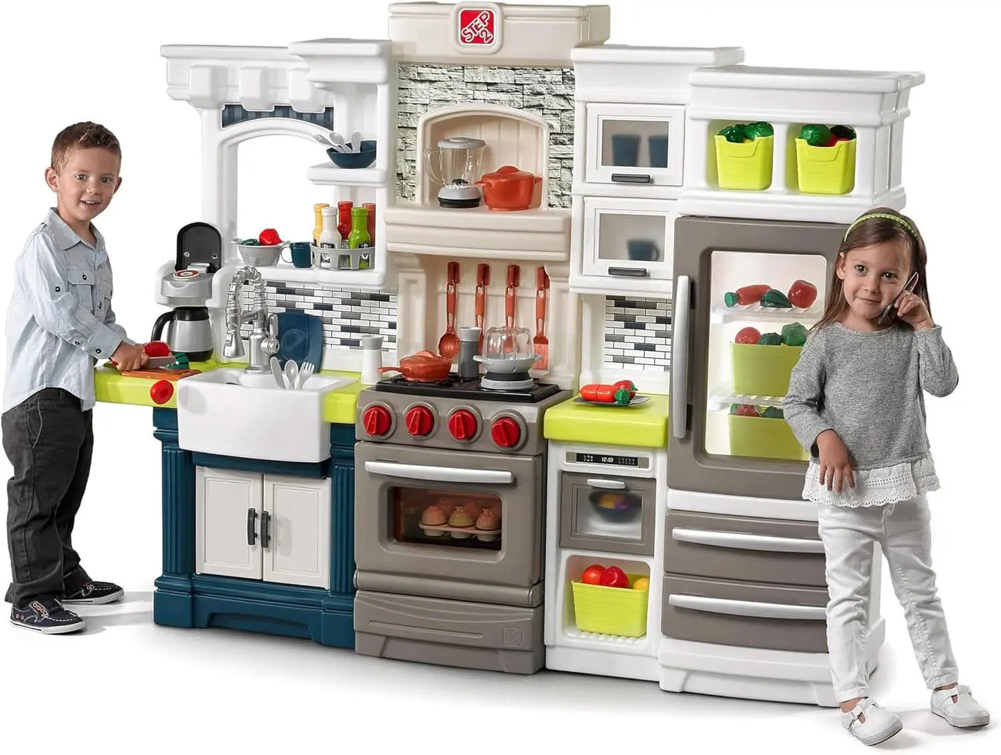 Durable Plastic Kids Kitchen Playset Bright Lights from PriceLows™