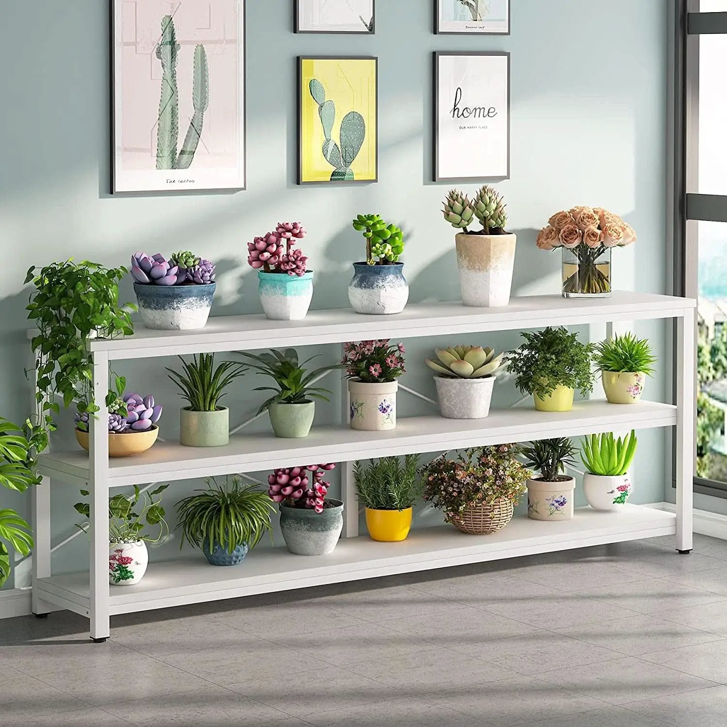 70.8 Inch Long Industrial TV Console With 3 Shelves from PriceLows™