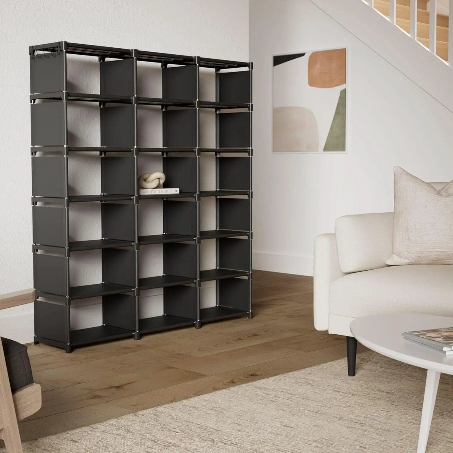 18 Cube Black Durable Bookcase With Storage Organizer from PriceLows™