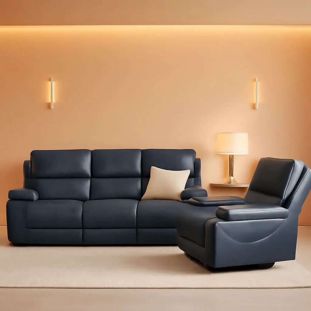 Verona Azure Cordless Power Reclining Sofa And Recliner Set from PriceLows™