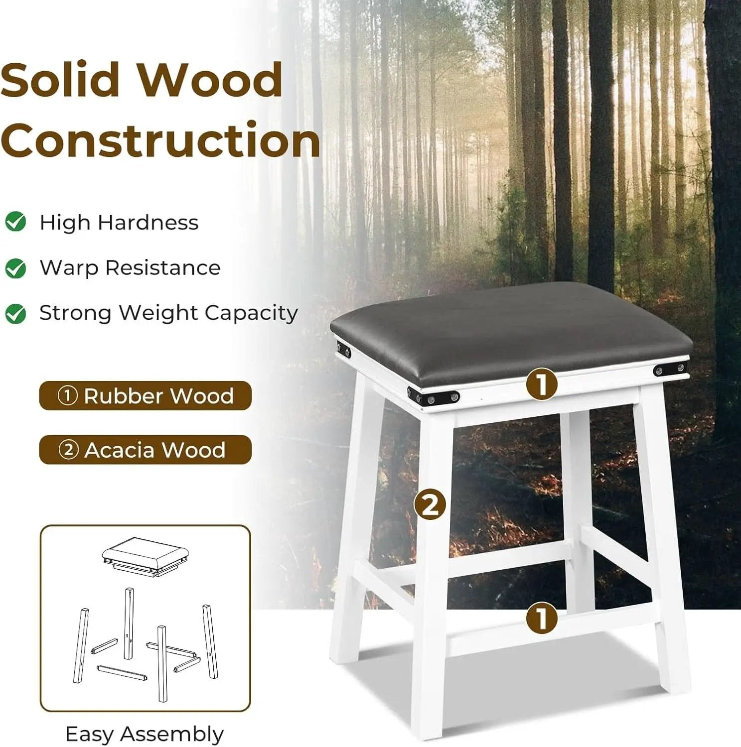 24 Inch Counter Height Bar Stools Set of Two from PriceLows™