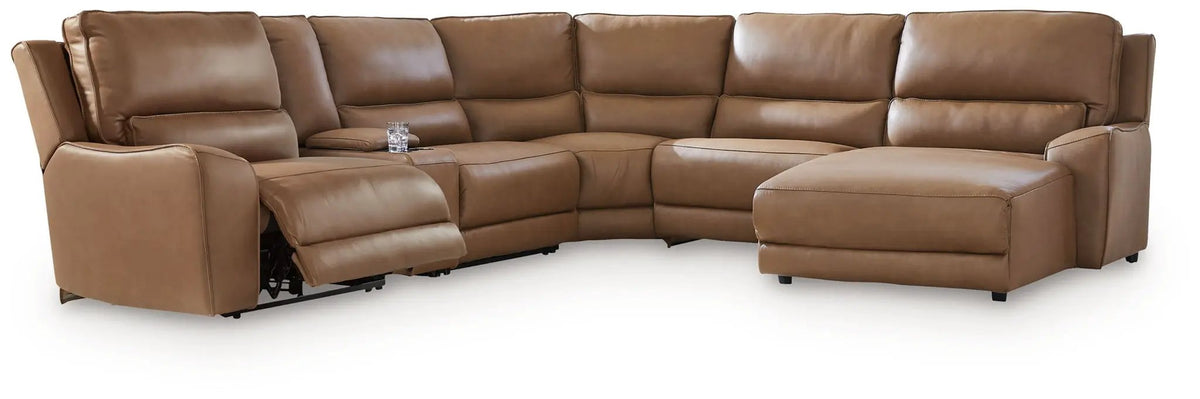DeepWakes Power Reclining Sectional | Chaise Included | Ultra-Stylish Design | 130 Inch Length