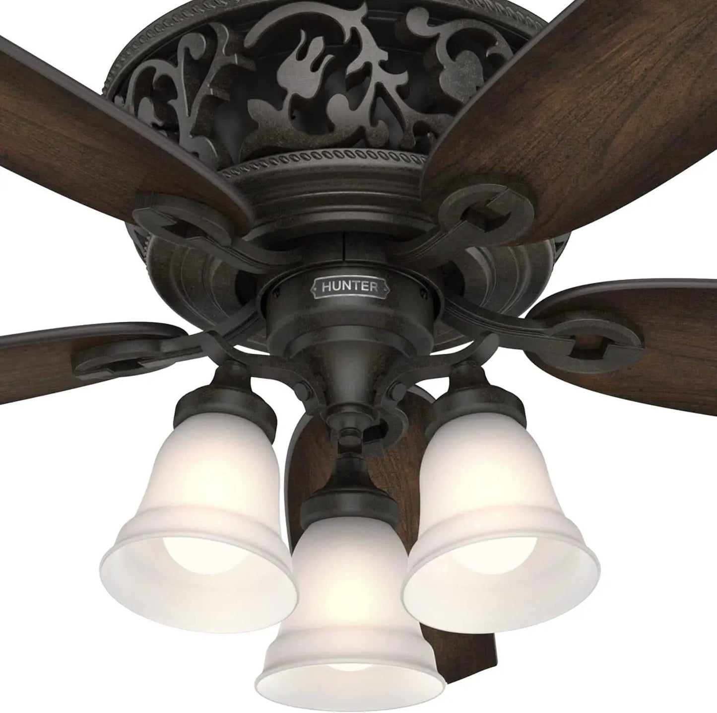 Promenade 54 Inch Indoor Ceiling Fan LED Lights Bronze Finish DC Motor Remote from PriceLows™