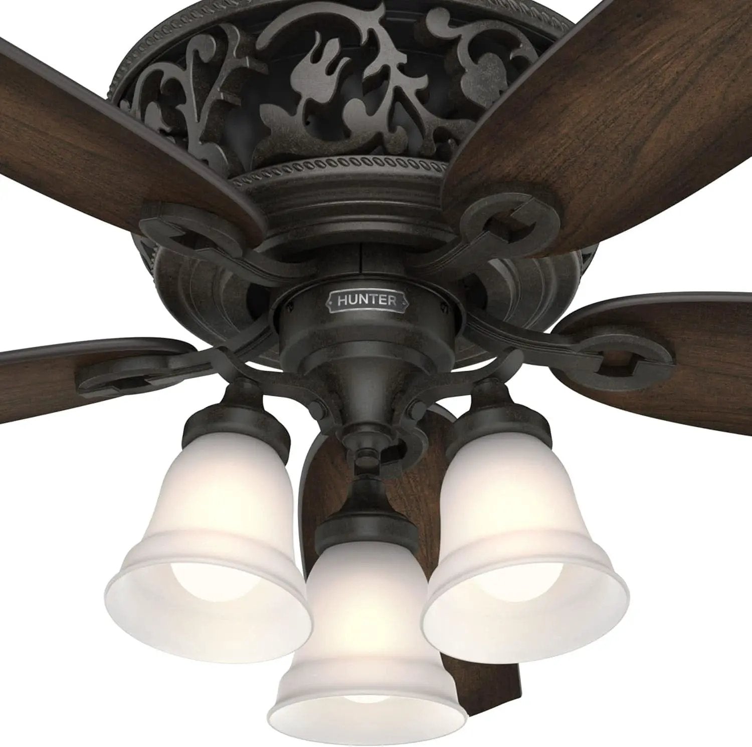 Promenade 54 Inch Indoor Ceiling Fan LED Lights Bronze Finish DC Motor Remote from PriceLows™