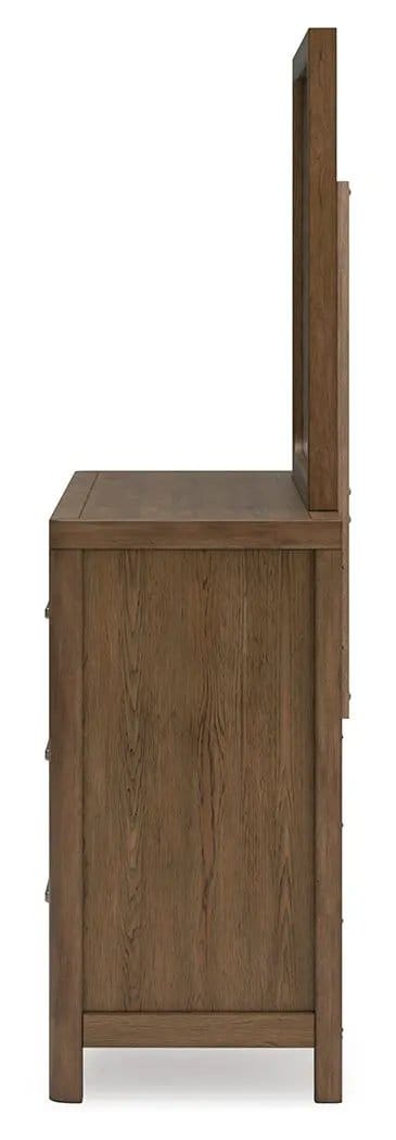 Cabalynn Dresser And Mirror | Dresser & Mirror | Mdf & Veneer | Light Brown
