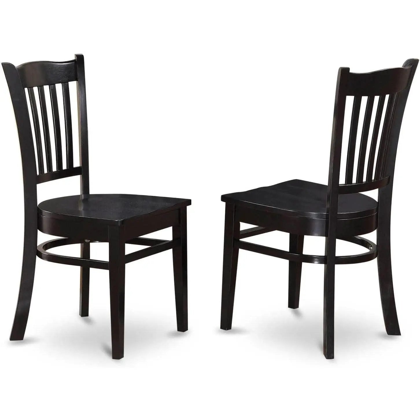 Black Round Dining Table Set 3 Piece Wood Dining Chairs from PriceLows™