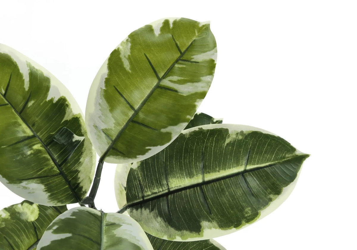 52 Inch Artificial Rubber Tree | Real Touch | No Assembly Required | Indoor Faux Floor Plant