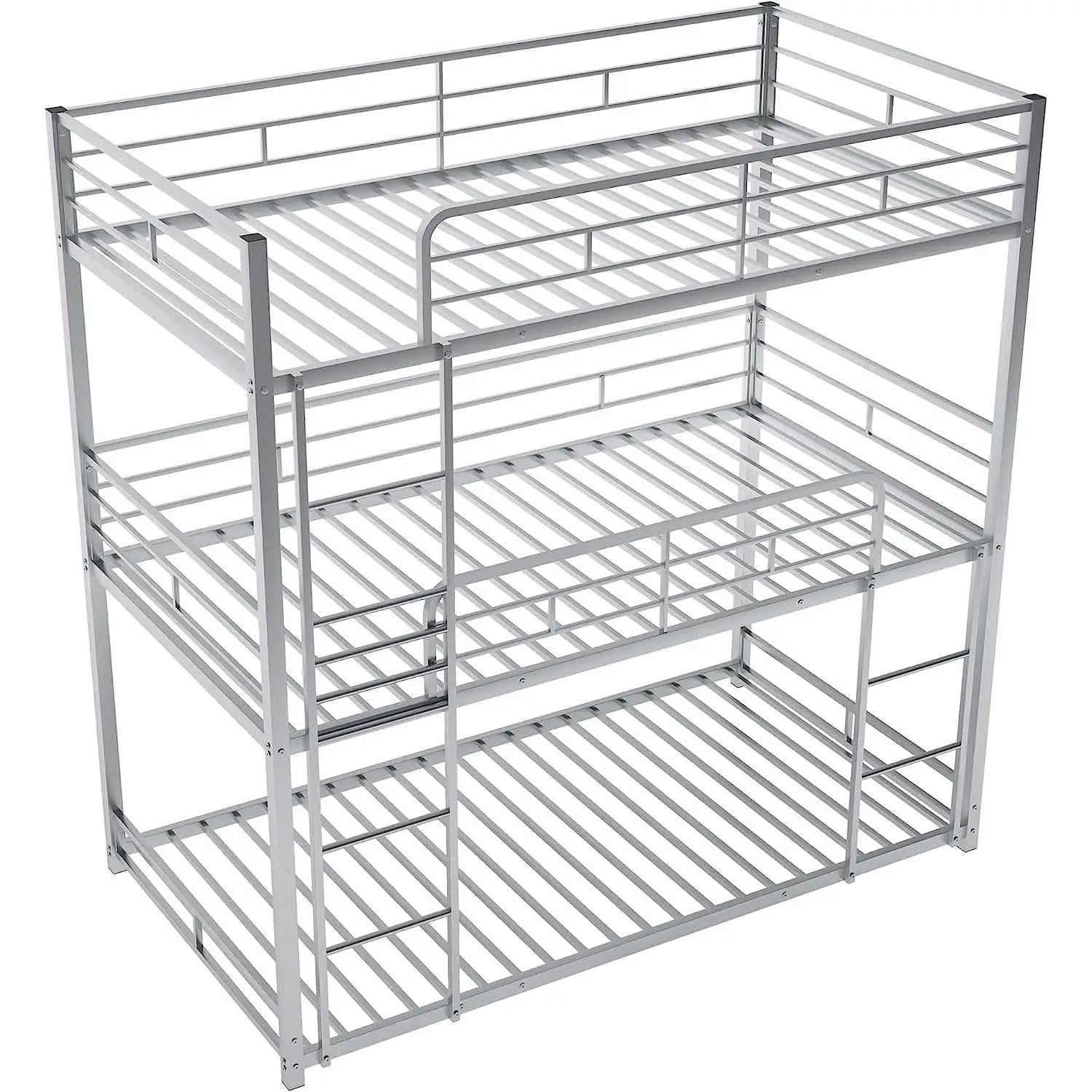 Black Triple Metal Bunk Bed Twin XL Full Queen Sizes from PriceLows™