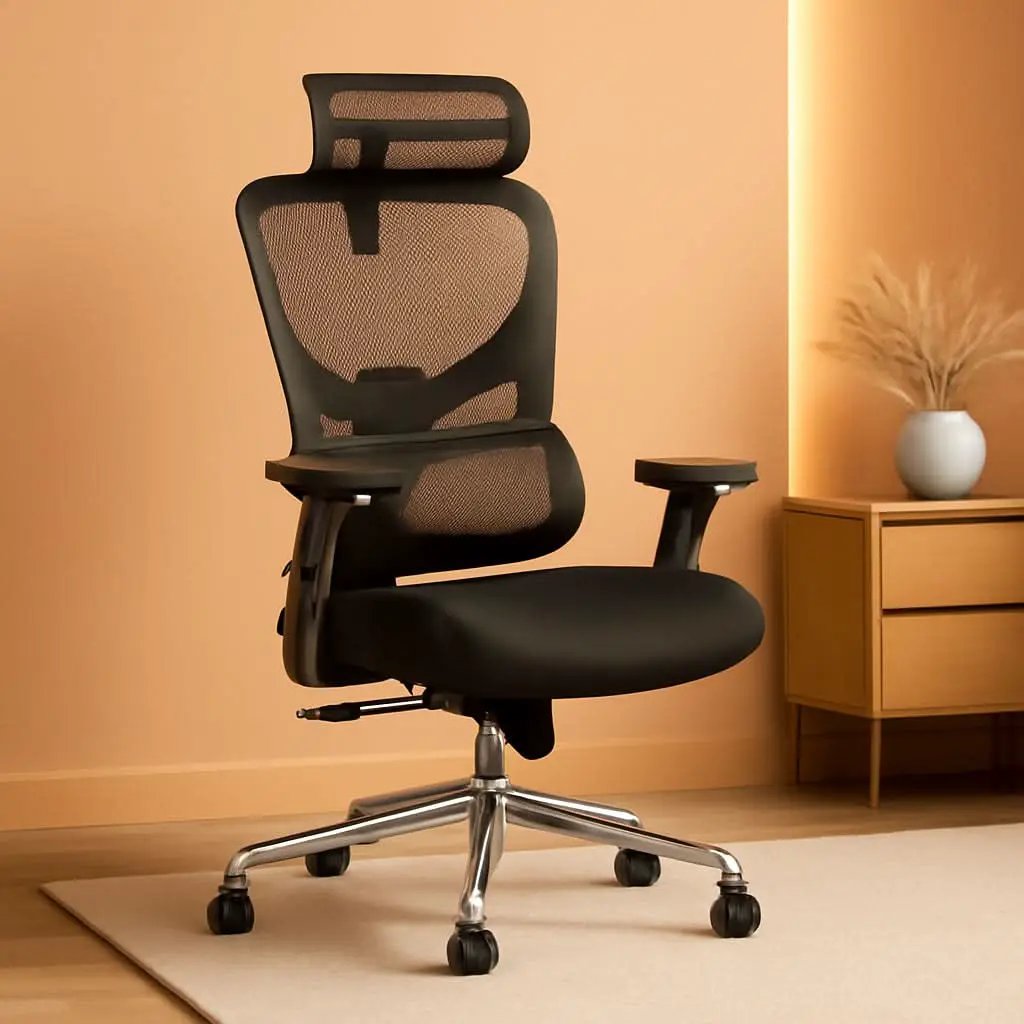 Ergonomic High Back Office Chair With Adjustable Lumbar Support Breathable Mesh from PriceLows™