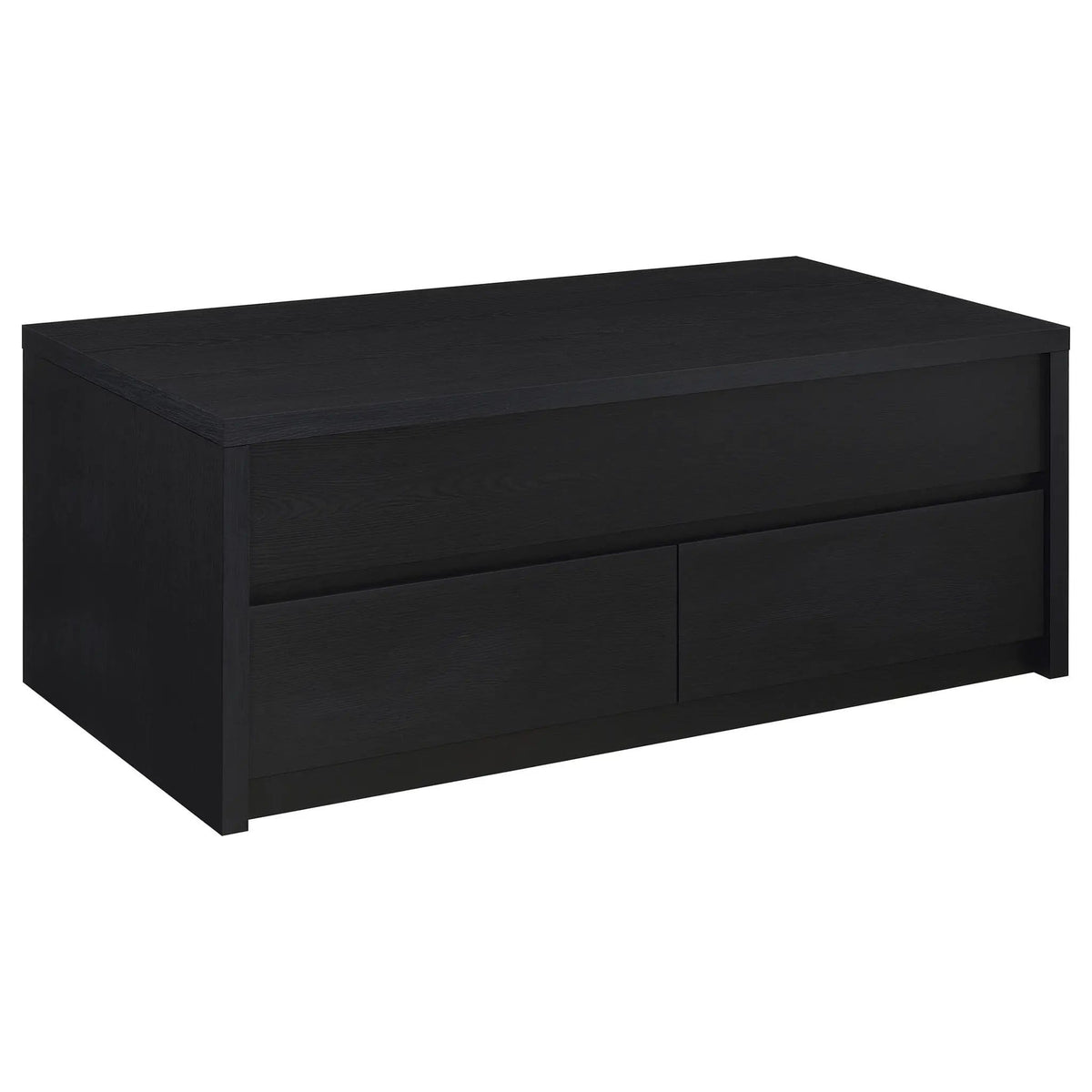 Knapp Lift Top Cocktail Coffee Table with Dual Drawers | 47.25 x 23.5 x 19 in | Engineered Wood & Veneer | Black