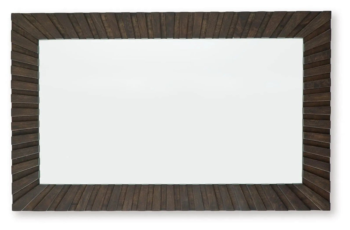 Advin Accent Mirror | 30 x 1.63 x 48 in | Living Room Furniture | Dark Brown