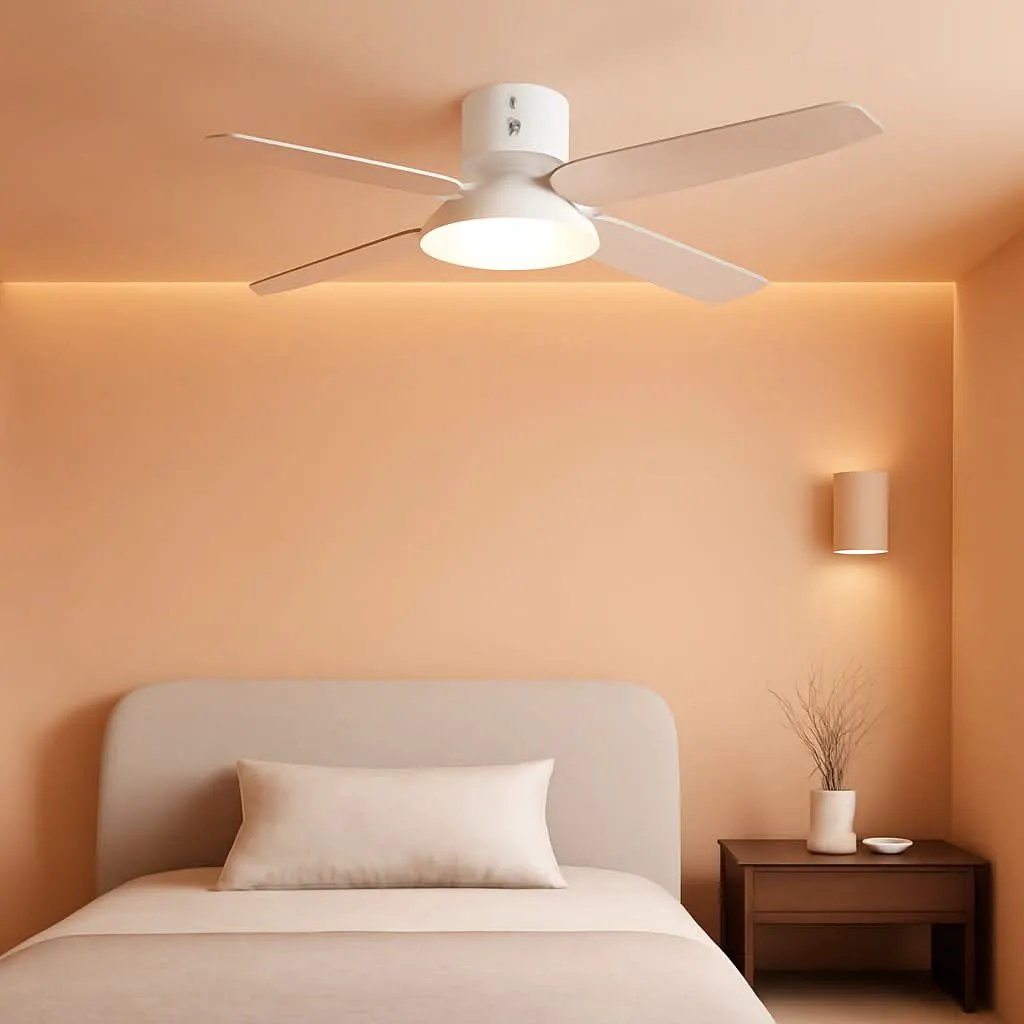 44 Inch Ceiling Fan With Lights White Remote Control from PriceLows™