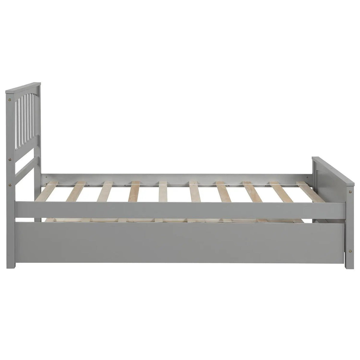 Wood Platform Bed | Headboard And Footboard | Classic Bed Frame | 41.1 Inch Height