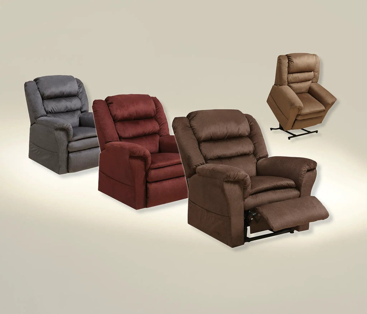 Preston Power Lift Recliner Lift Chair | 4 Pieces | Polyester & Fabric | Living Room