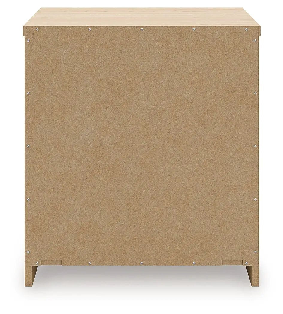 Onita Two Drawer Nightstand | Minimal Design | Hardware-Less Look | Relaxed Finish