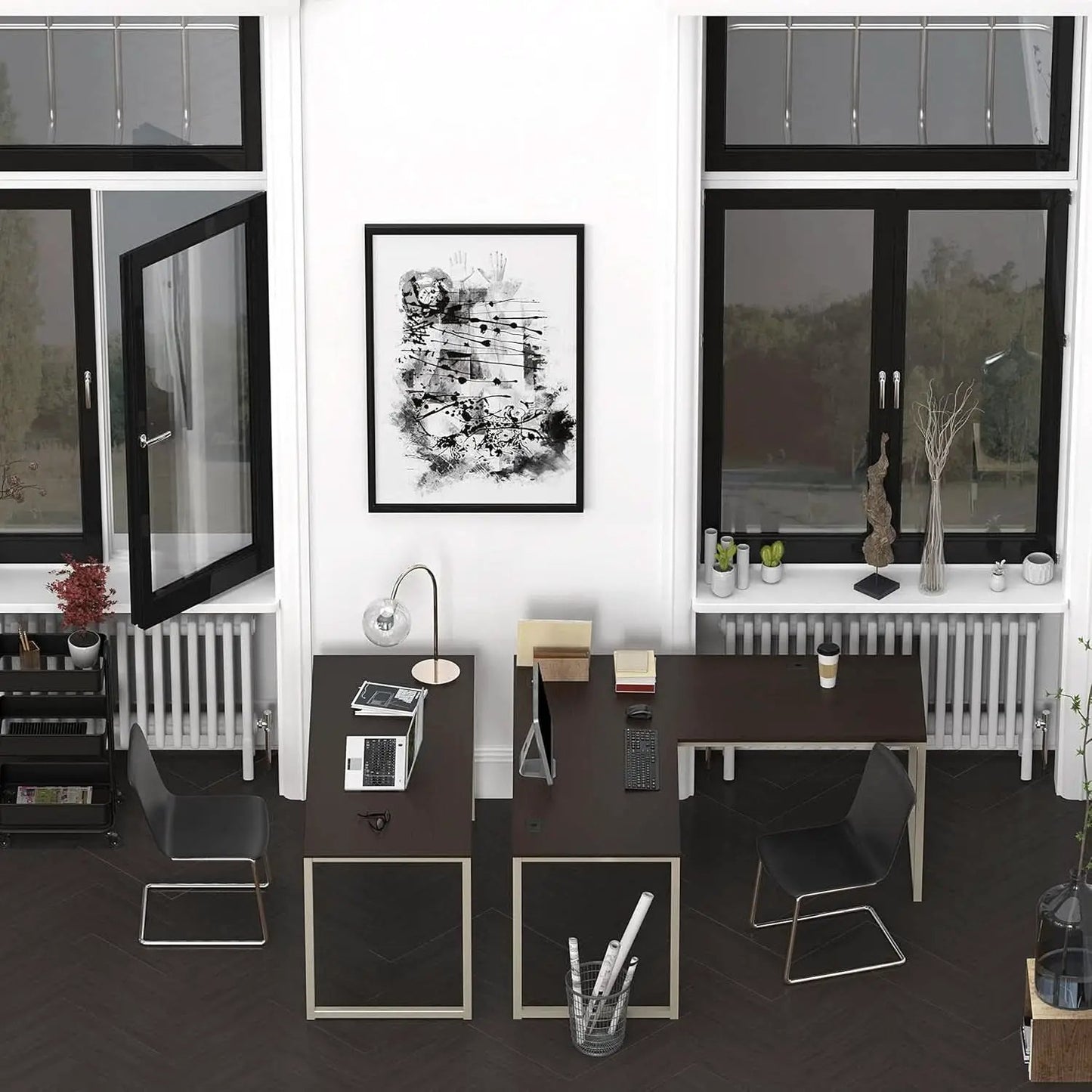 55-Inch Espresso Computer Desk For Office 24-Inch Depth from PriceLows™