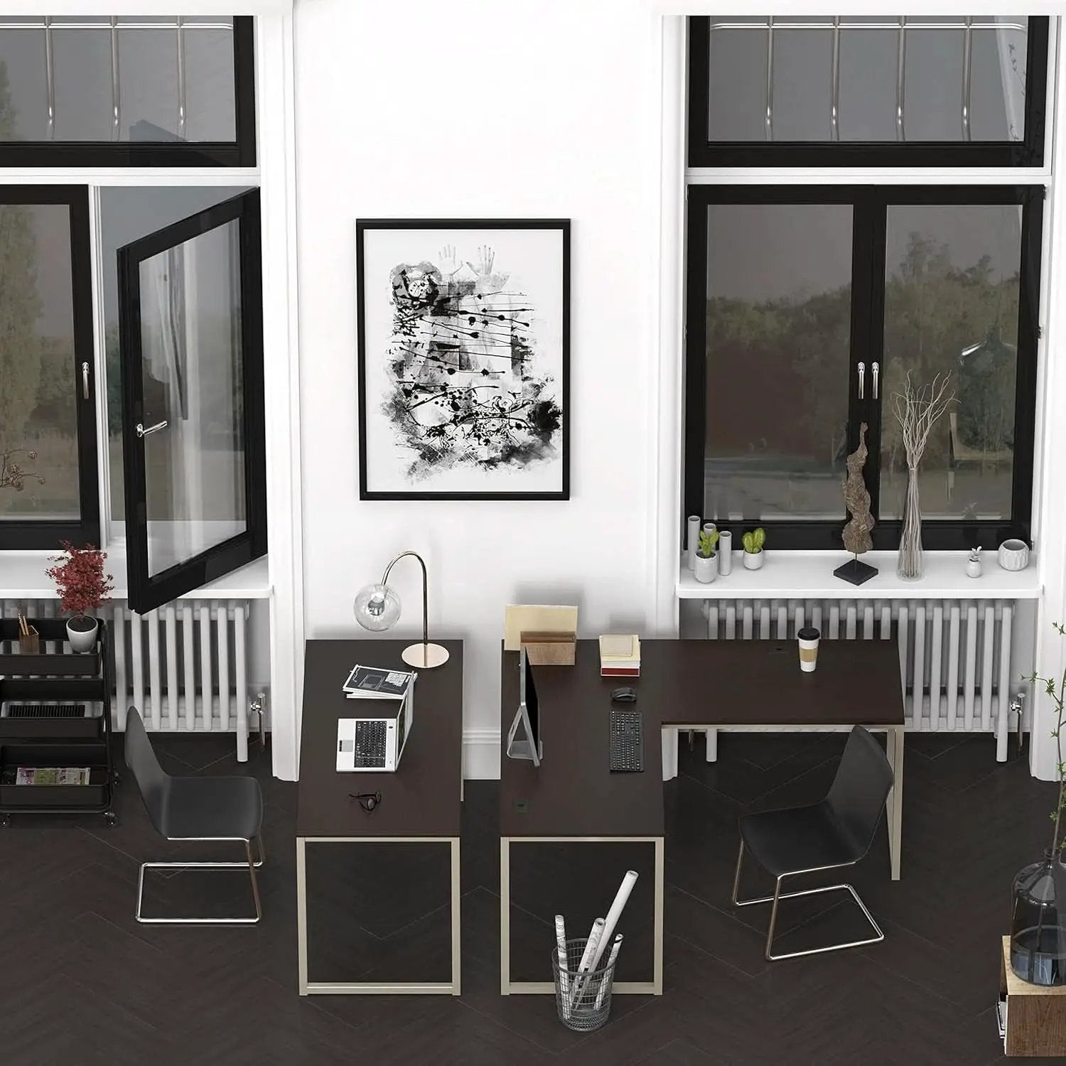 55-Inch Espresso Computer Desk For Office 24-Inch Depth from PriceLows™