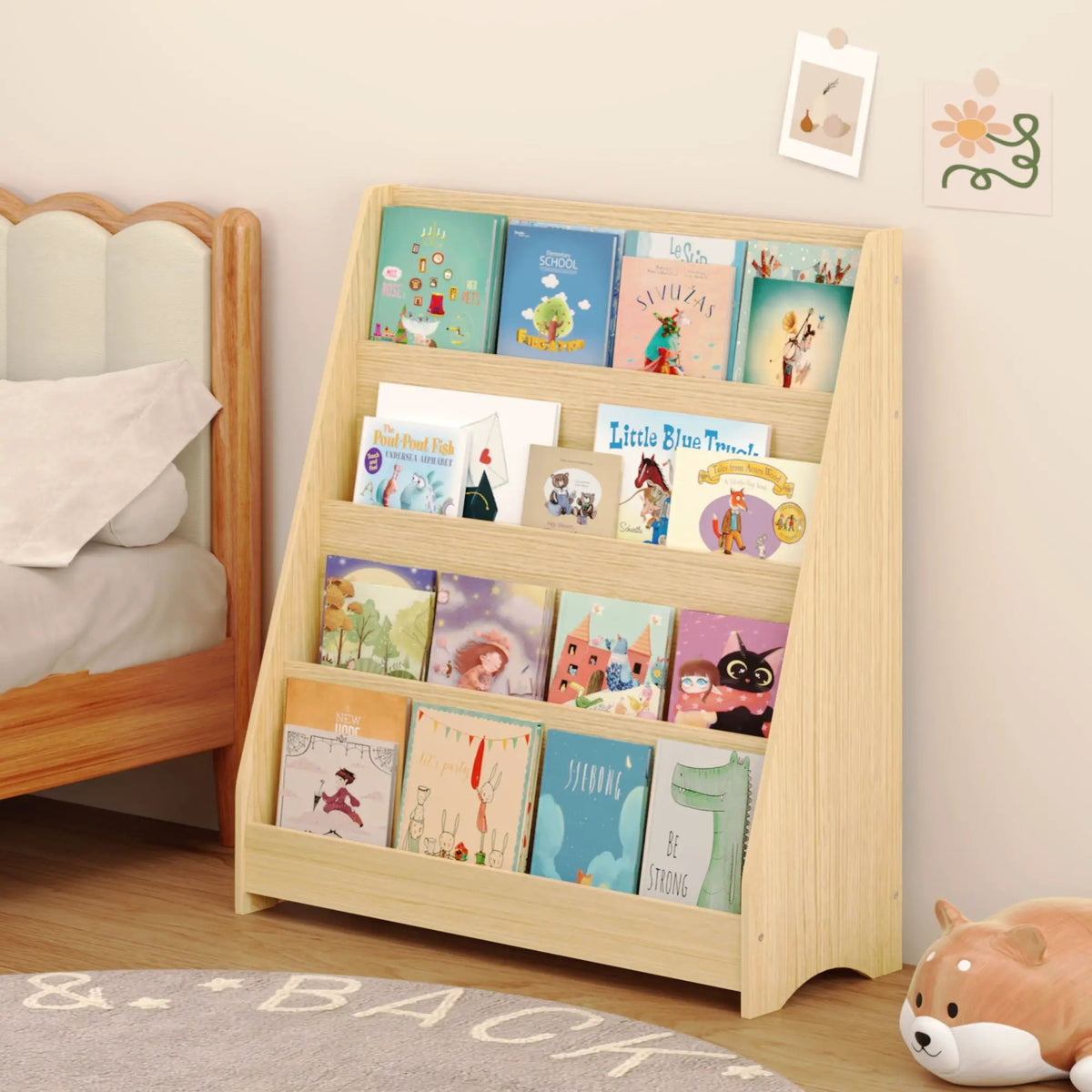 Bookshelf | 4 Tier | Triangular Stability | Toddler Size