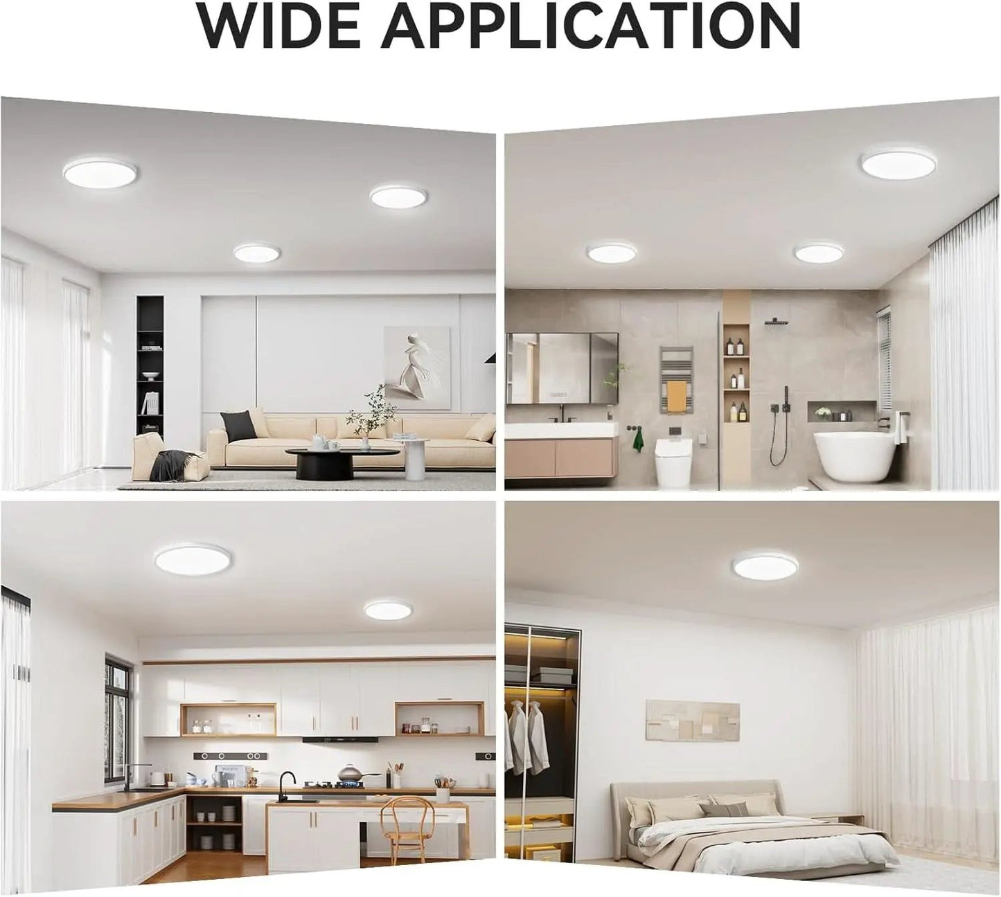 12 Pack 12 Inch LED Flush Mount Ceiling Light 5000K from PriceLows™