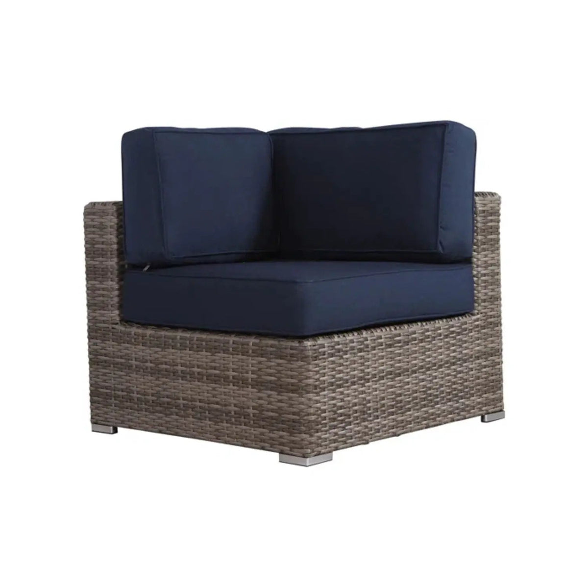 Wicker Seating Group Set | Table And Cushions Included | Aluminum Frames | Hand-Woven Wicker