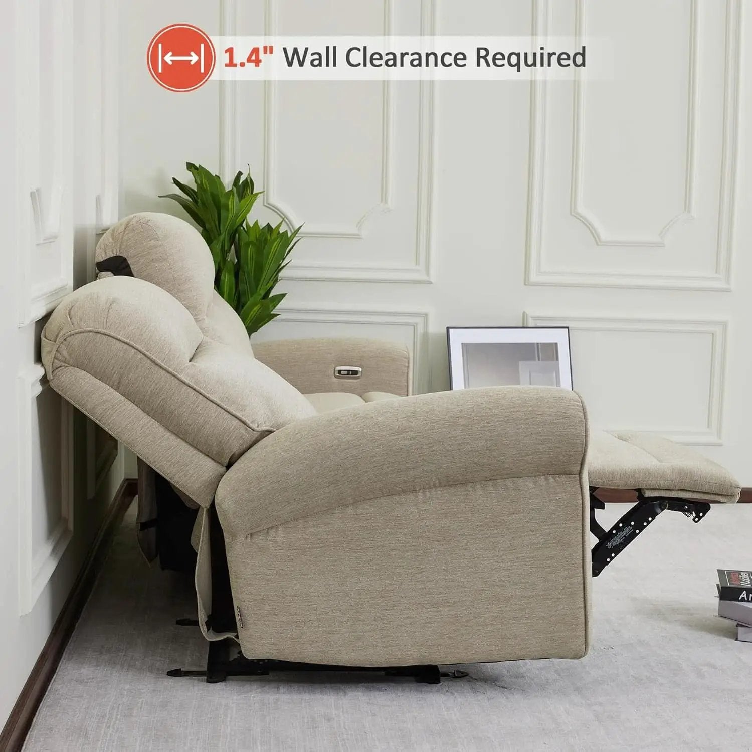87.8 Inch Wall Hugger Reclining Sofa With Drop Down Table from PriceLows™