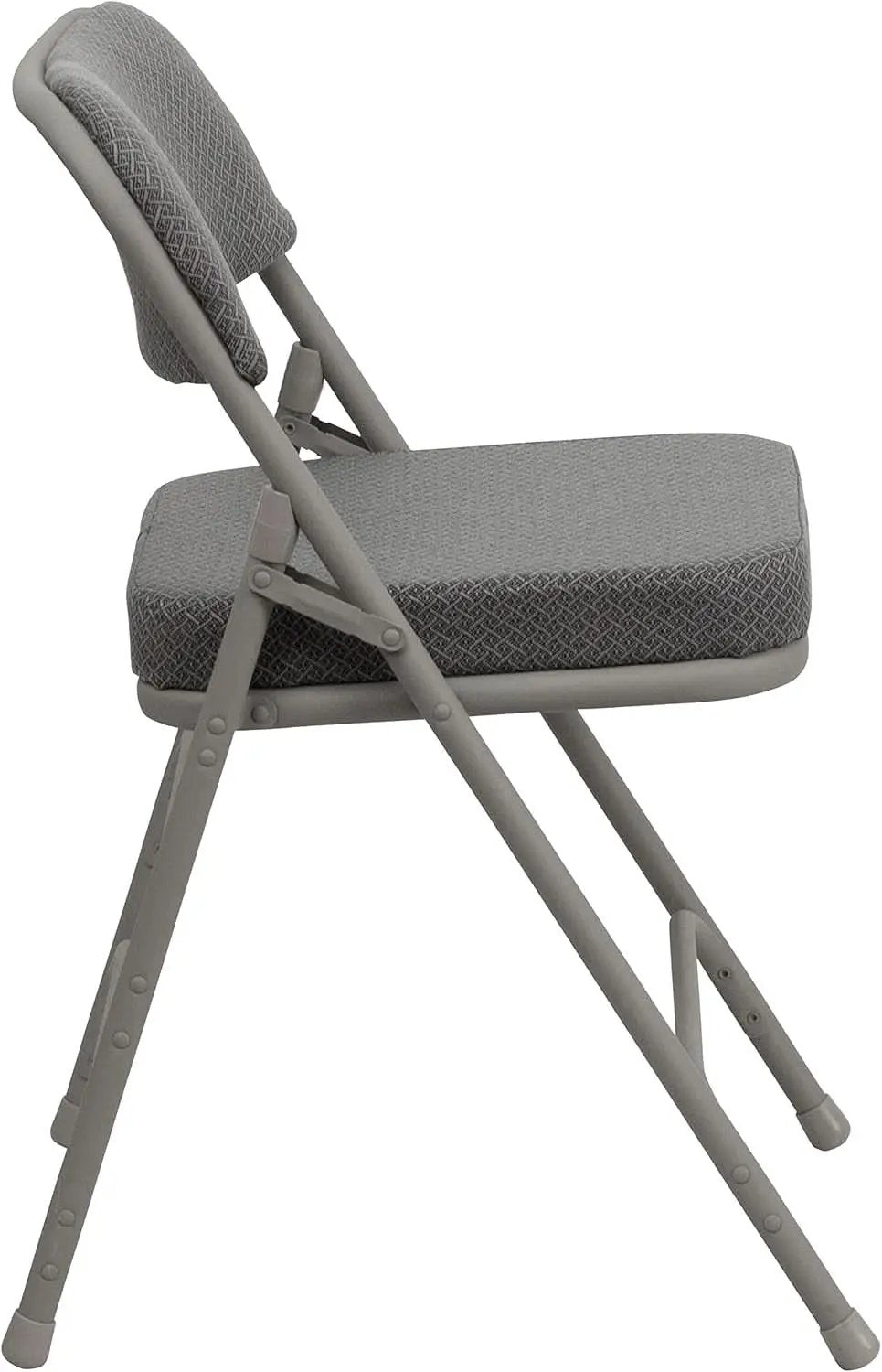 Gray Metal Folding Event Chairs With Cushioned Seats Set Of 2 from PriceLows™