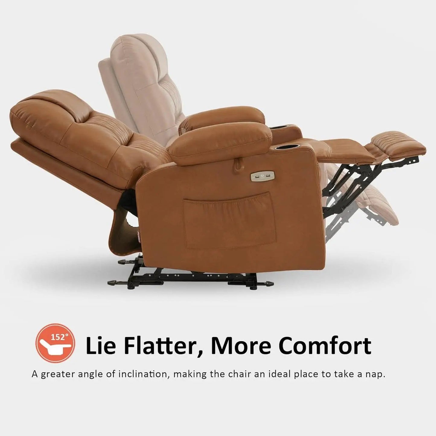 Power Recliner Chair With Heat And Vibration Saddle from PriceLows™