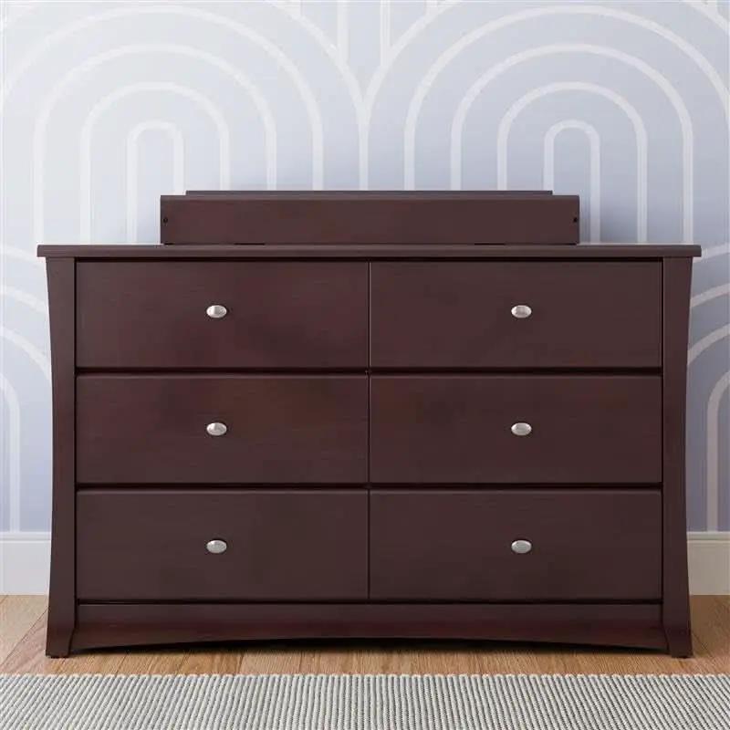 Crescent 6 Drawer Dresser Espresso GREENGUARD Gold from PriceLows™