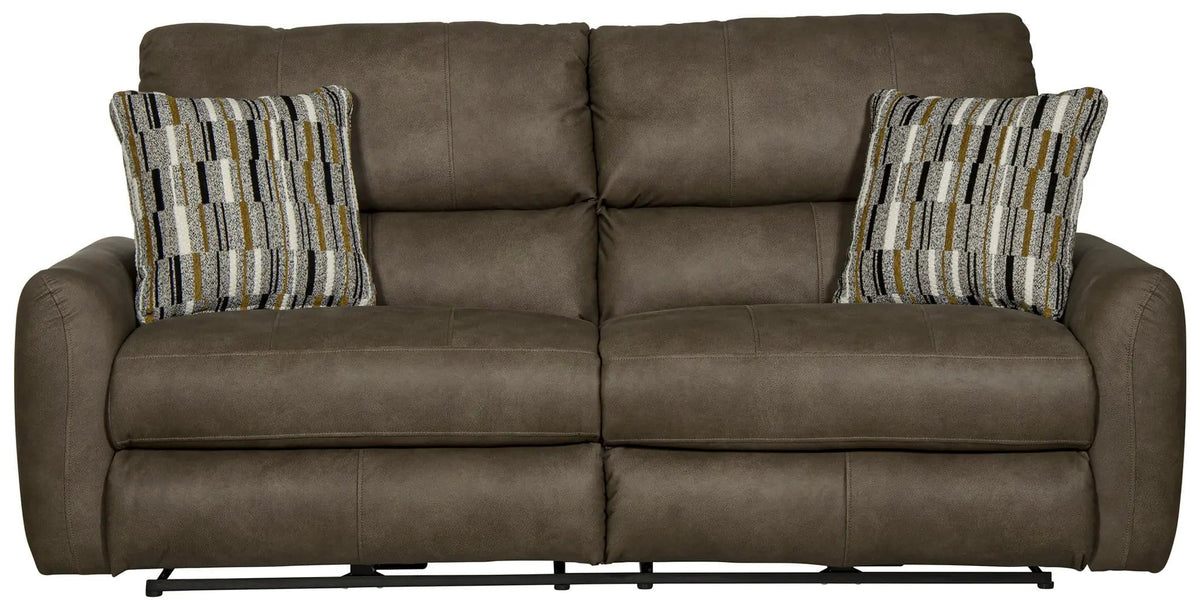 Dorian Reclining Sofa | 4 Pieces | Faux Leather & Fabric | Living Room