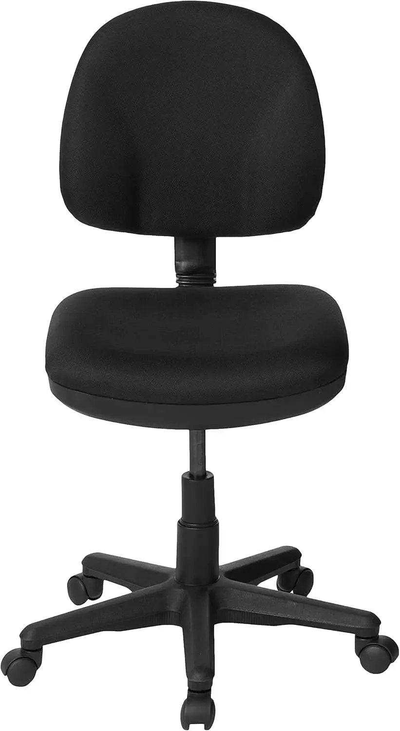 Black Pneumatic Office Task Chair With Lumbar Support from PriceLows™