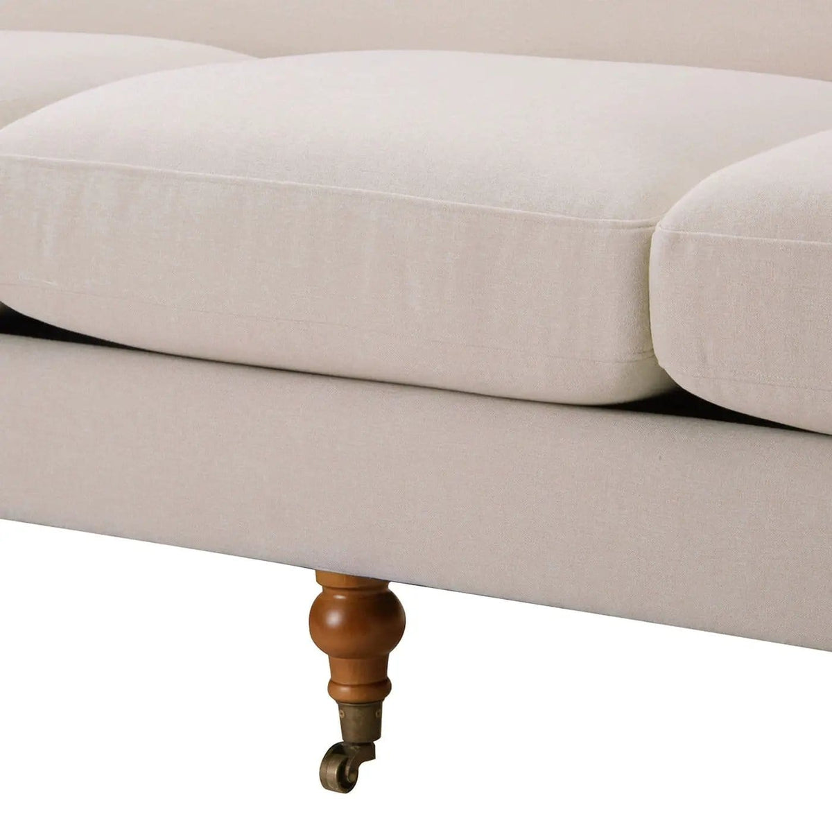 Alana Lawson Modern Three Cushion Tightback Sofa | 3 Pieces | Solid Wood & Plywood | Living Room