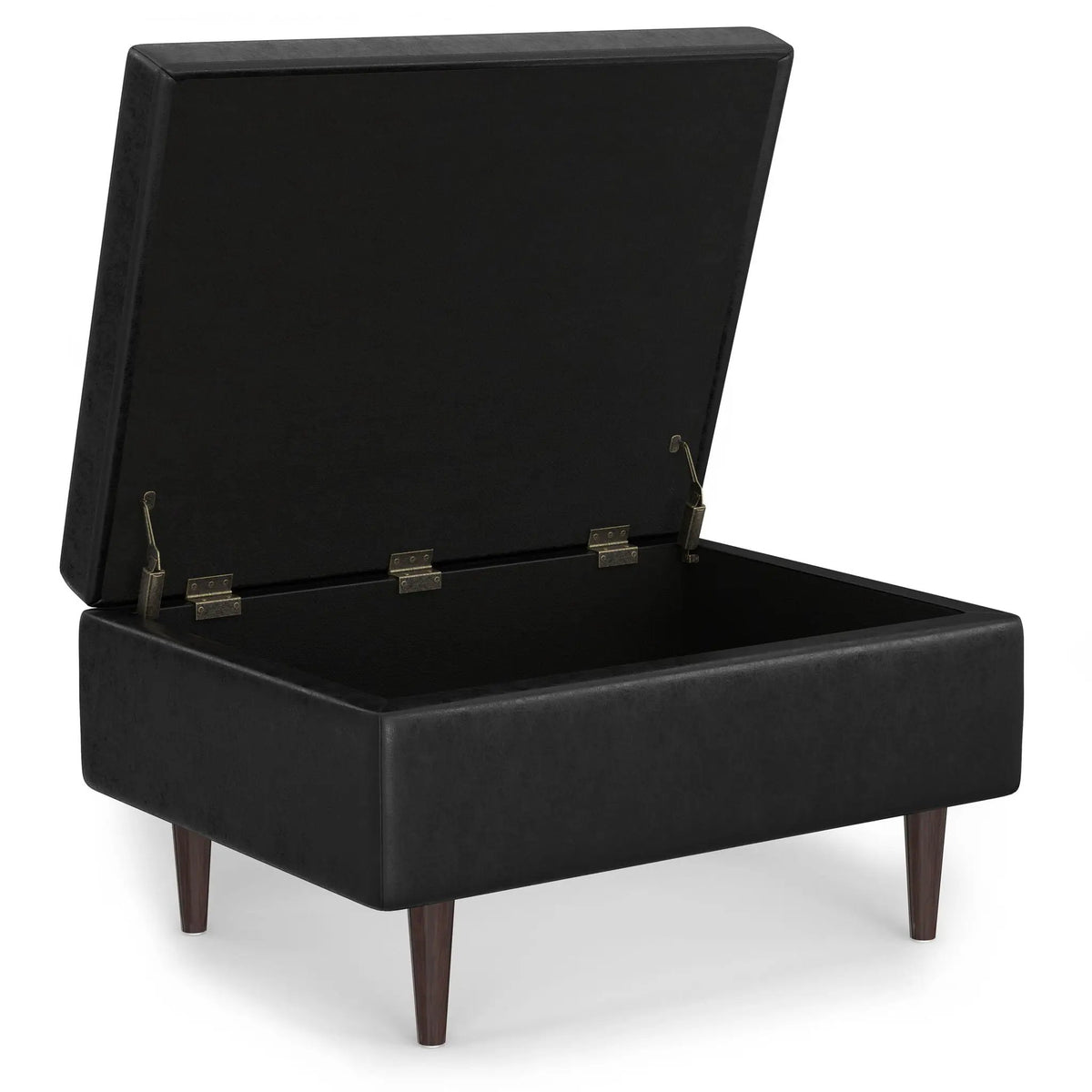 Shay Large Square Storage Ottoman | Coffee Table Design | Hydraulic Lift-Up Lid | Mid-Century Style