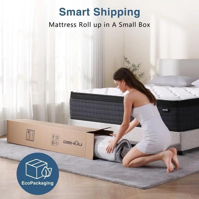 Full-Size 10-Inch Hybrid Memory Foam Mattress Pressure-Relief from PriceLows™