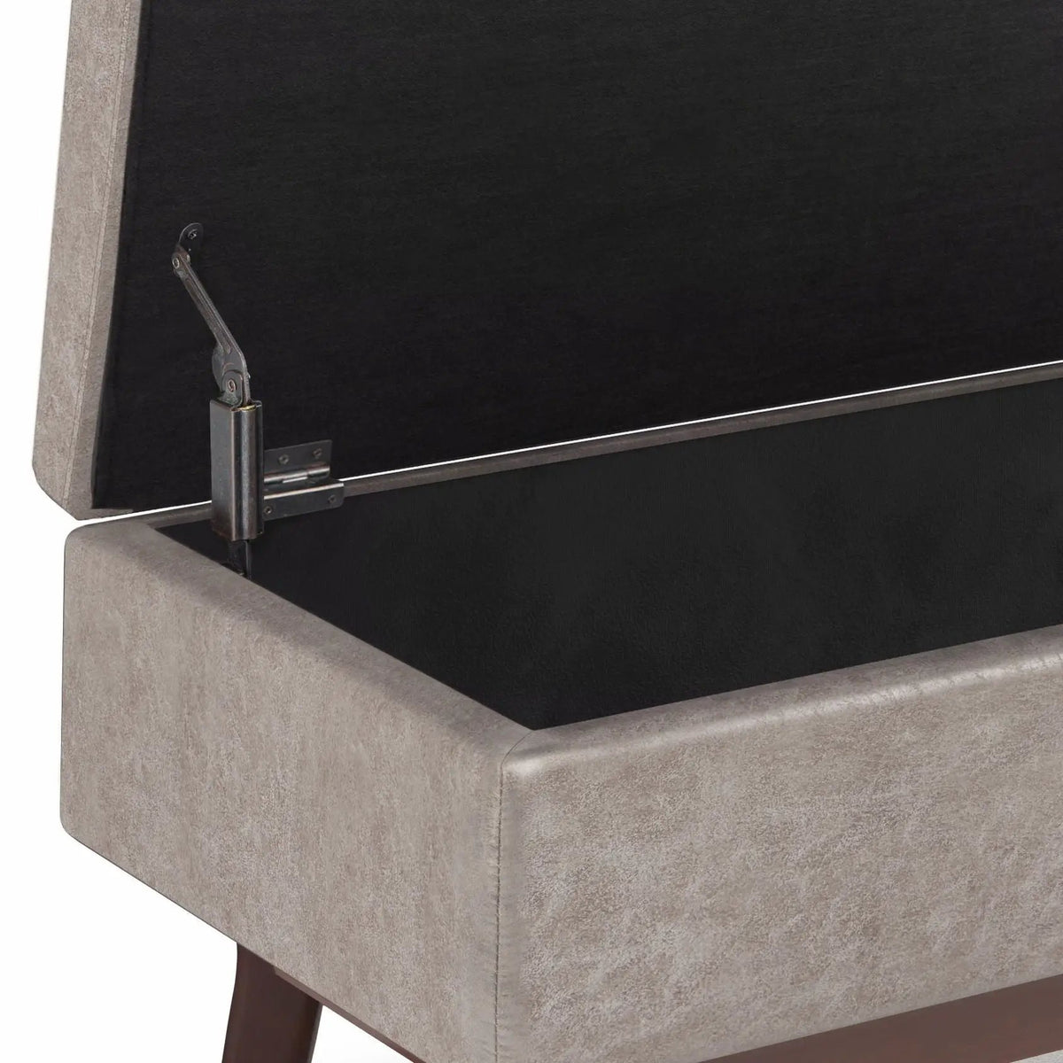 Storage Ottoman | Rectangular Design | Solid Wood Frame | Lift Top