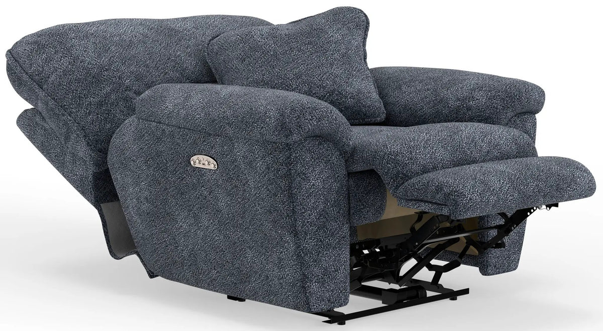 Paxon Deep Seat Power Lay Flat Recliner With Power Adjustable Headrest Reclining | 48 x 47 x 43 in | Polyester & Fabric | Smoke