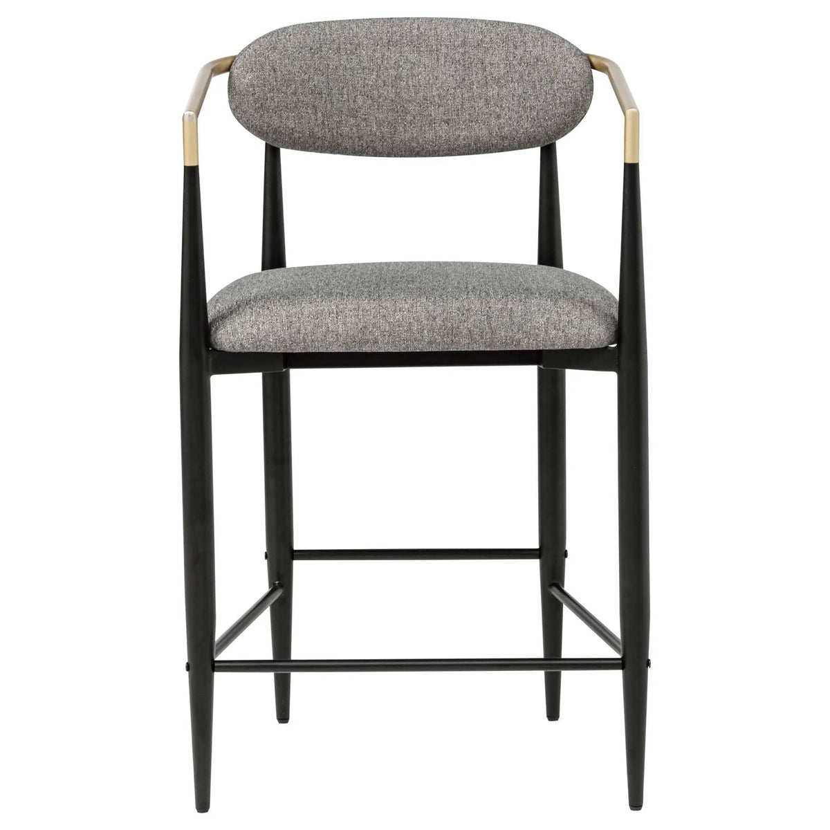 Tina Fabric Upholstered Counter Chair Dark Grey (Set of 2) Counter Height (24"-27") | 22 x 20.75 x 37.25 in | Linen & Fabric | Home