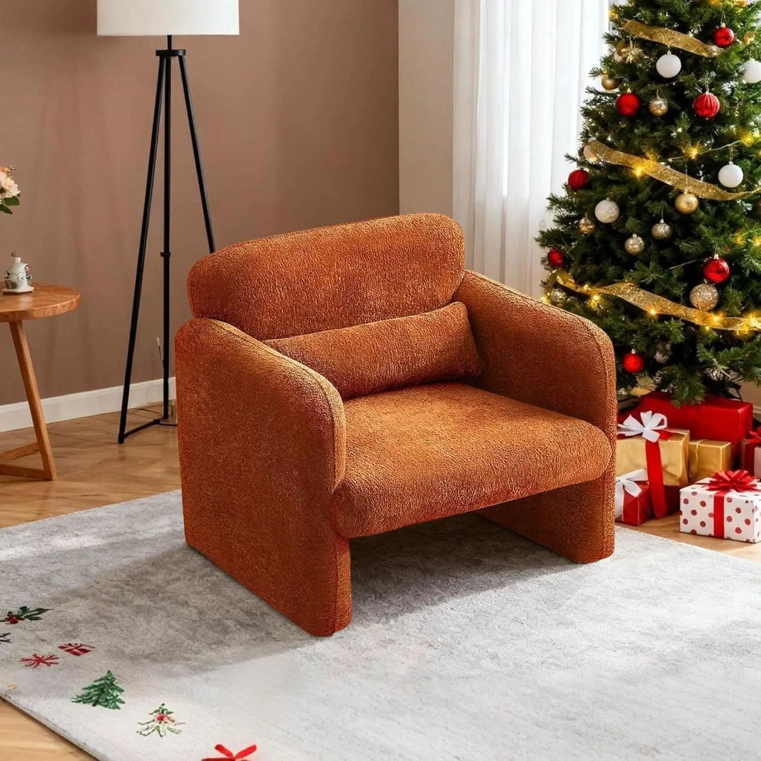 33.86 Inch Sherpa Upholstered Armchair For LivingRoom from PriceLows™