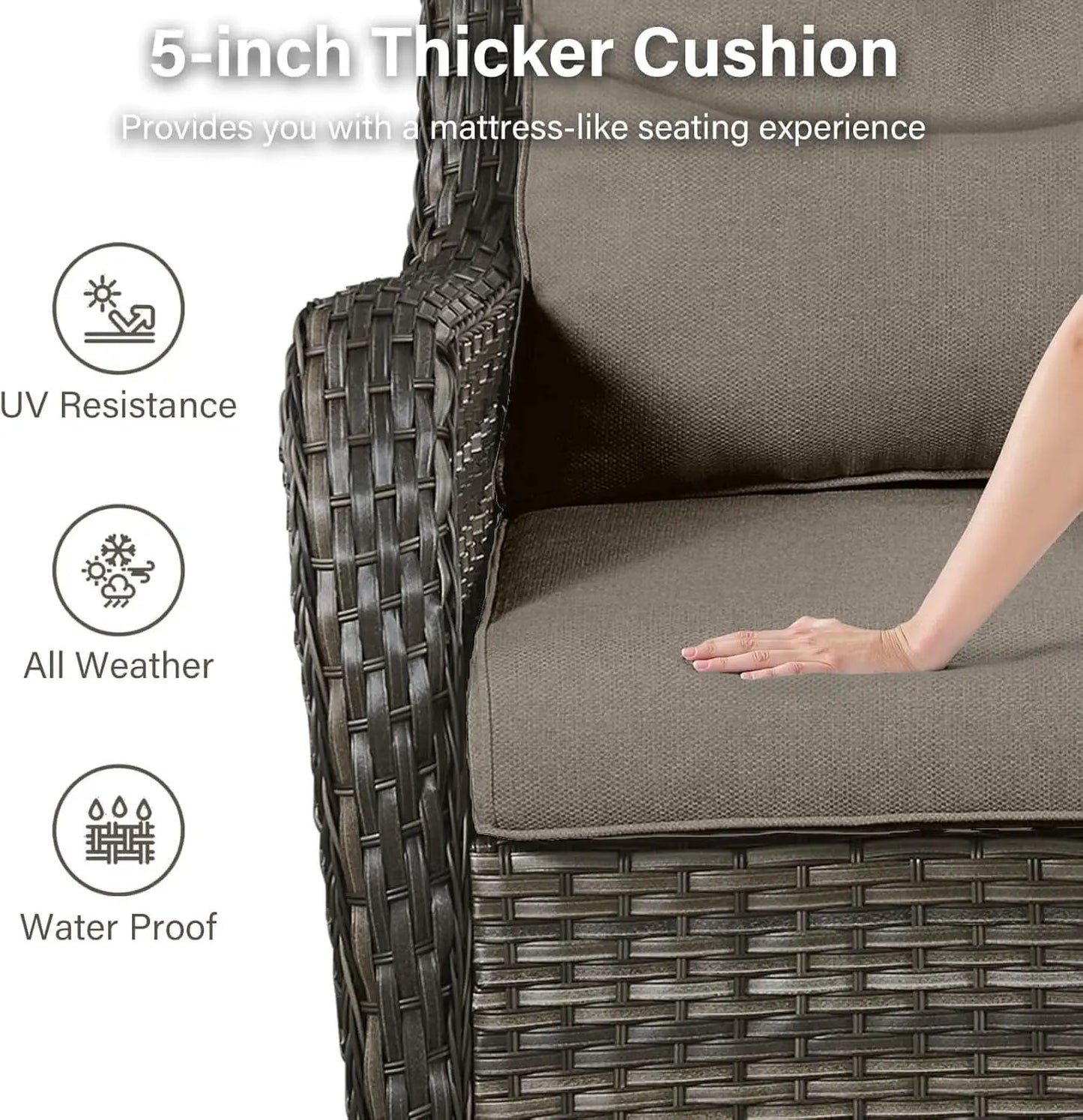 Comfortable Outdoor Swivel Rocker Patio Chairs Set from PriceLows™