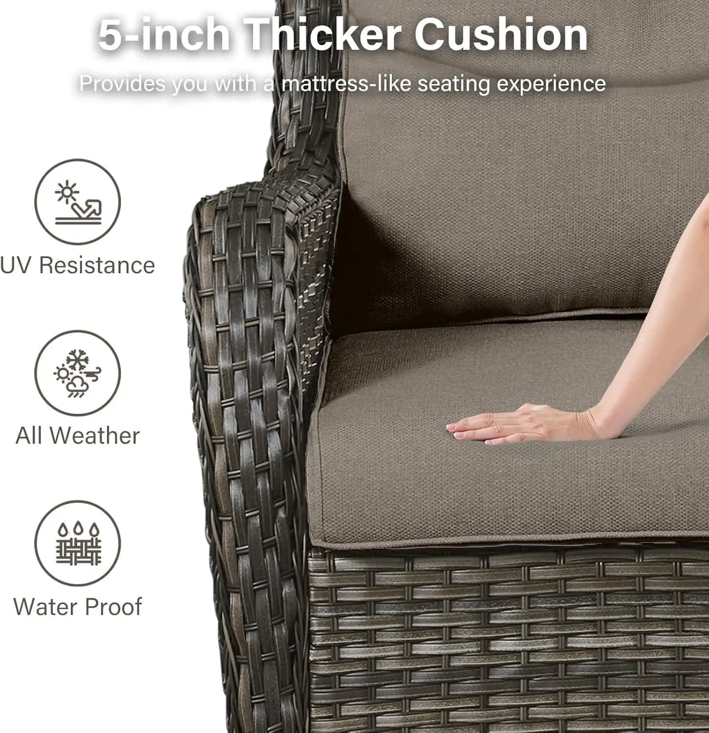 Outdoor Swivel Rocker Patio Chairs Set with Table from PriceLows™