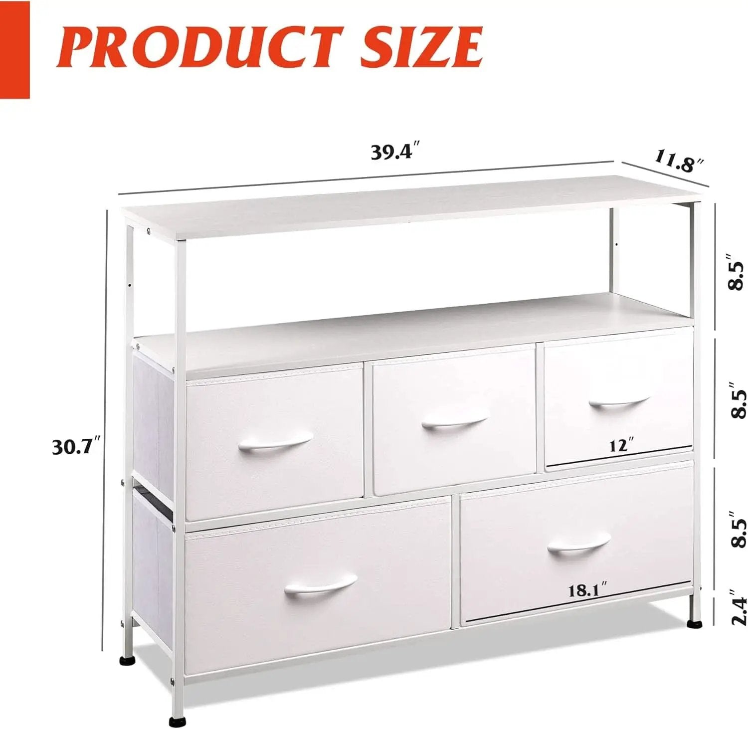 Dresser TV Stand 5 Drawers And Built In Charging Station from PriceLows™