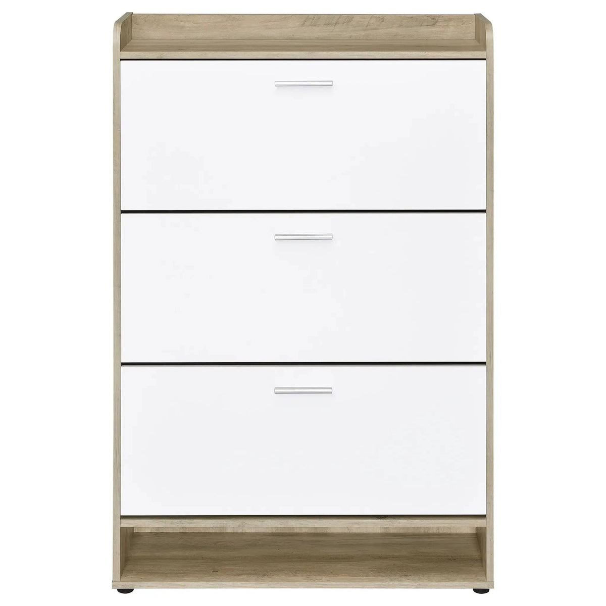 Denia 3-tier Engineered Wood Shoe Cabinet | 31.5 x 11.5 x 49.75 in | Engineered Wood & Veneer | White