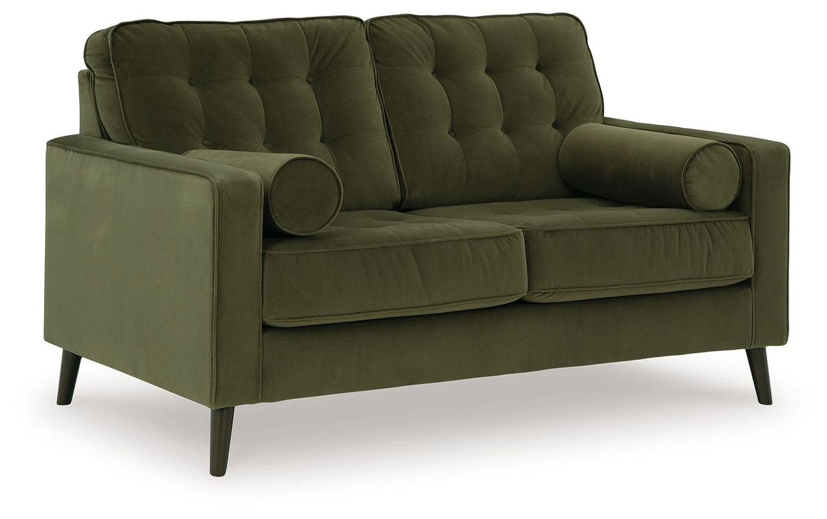 Reveon Lakes Loveseat | 61 x 38 x 38 in | Velvet | Olive