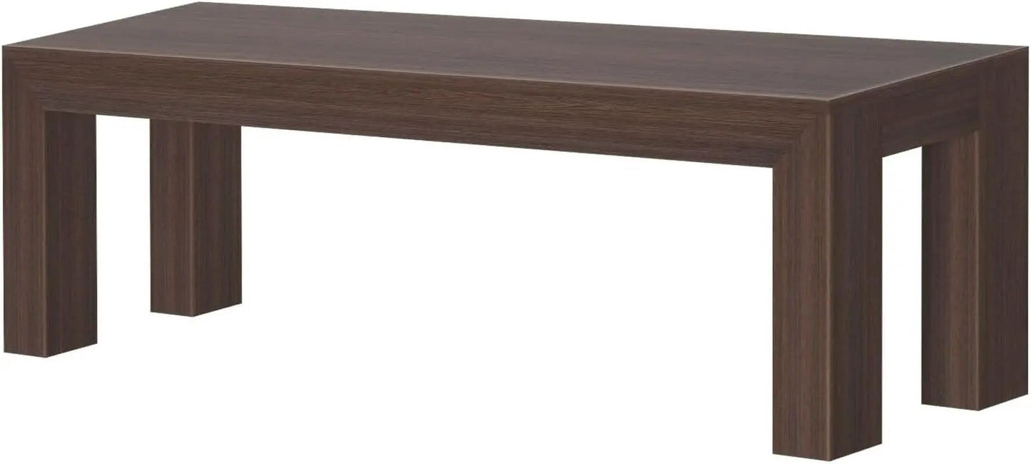 60 Inch Solid Wood Dining Bench Walnut Wirebrush Finish from PriceLows™