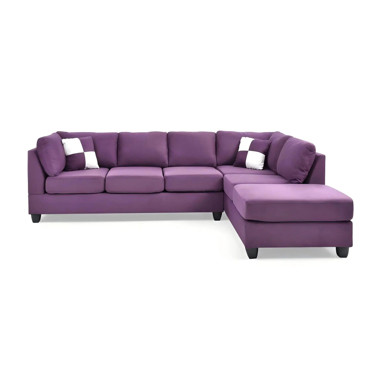 Malone Comfort Sectional | Pocketed Coil And Foam Seating | Removable Backs | 111 Inch Length