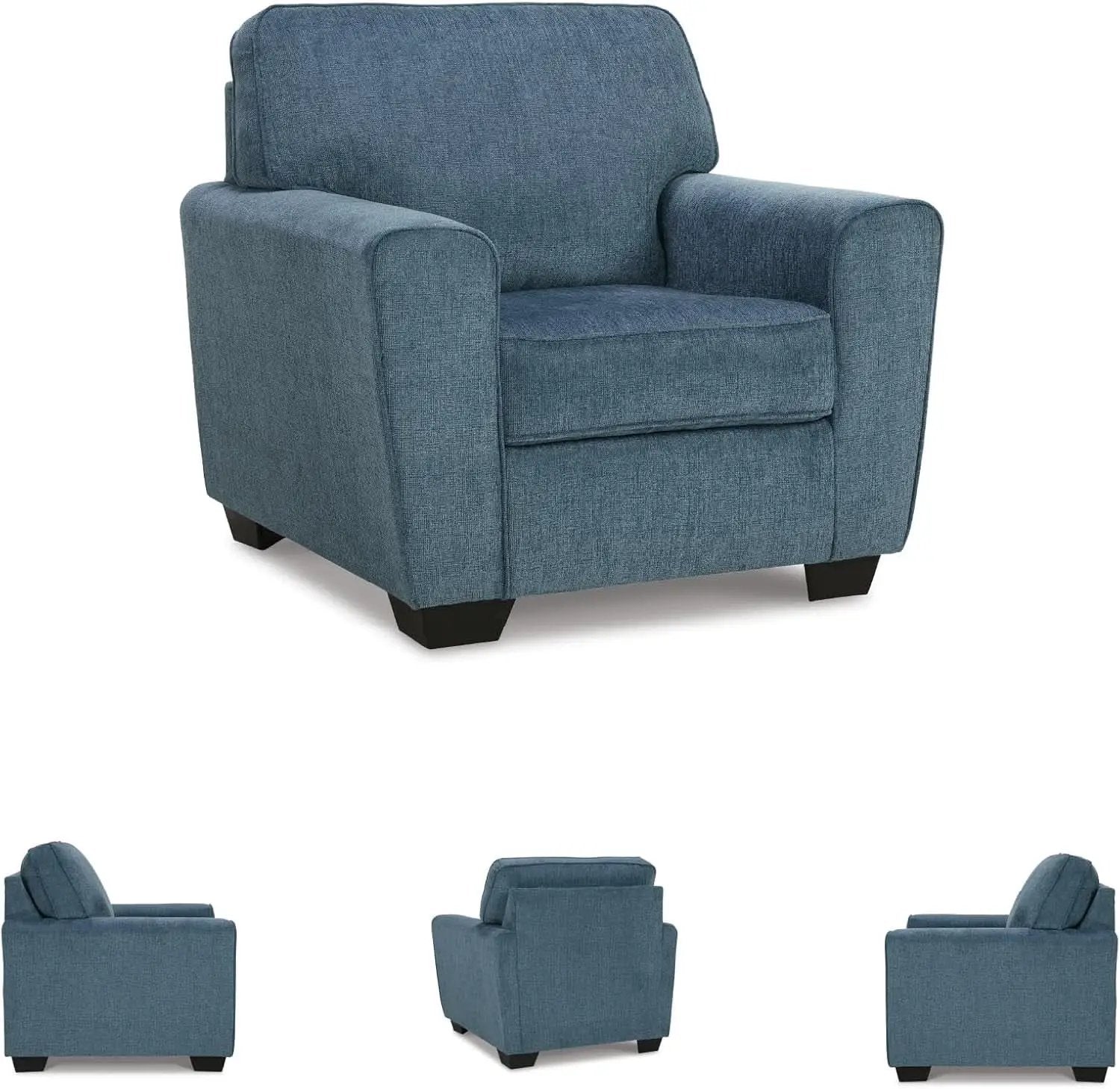 Modern Upholstered Accent Chair In Blue For Living Room from PriceLows™